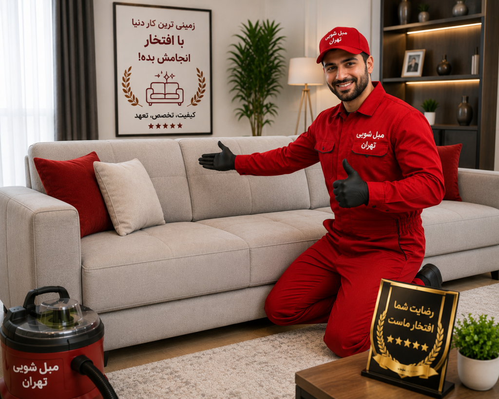 نمونه شستشوی مبلمان پارچه‌ای
